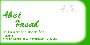 abel hasak business card